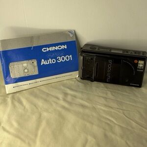 Vintage‎ Chinon Auto 3001 Multi Focus 35mm Point‑&‑Shoot Camera f/2.8 + Manual